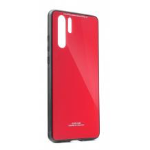 Луксозен стъклен твърд гръб за Huawei P30 Pro - червен