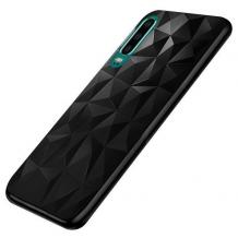 Луксозен силиконов калъф / гръб / TPU за Huawei P30 - призма / черен