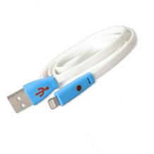 USB кабел / USB Charging Cable за Apple iPhone 5 / iPhone 5S / iPhone 5C / iPhone 6 - бял / Smiley Face
