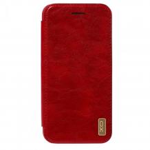 Луксозен кожен калъф Flip тефтер / Creative Design Flip Leather Case Cover за Samsung Galaxy Note 9 - червен