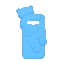 Силиконов калъф / гръб / TPU 3D за Samsung Galaxy J3 2016 J320 - Mr. Bear / син
