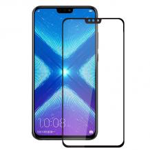 3D full cover Tempered glass Full Glue screen protector Huawei Honor 8X / Извит стъклен скрийн протектор с лепило от вътрешната страна за Huawei Honor 8X - черен