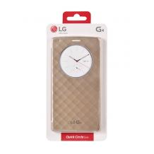 Оригинален калъф Flip Cover S-View Quick Circle Case CFV-100 за LG G4 - златист