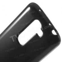 Луксозен силиконов калъф / гръб / TPU Mercury GOOSPERY Jelly Case за LG G2 Mini D620 - черен с брокат