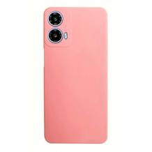 Силиконов калъф / кейс / за Motorola Moto G24 / G04 / E14 - розов гръб със защита за камерата