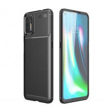 Луксозен силиконов калъф / гръб / TPU Auto Focus за Motorola Moto G9 Plus - черен / Carbon