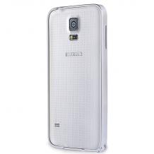 Луксозен метален бъмпер / Bumper Remax за Samsung Galaxy S5 G900 - сребрист