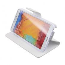 Луксозен кожен калъф Flip тефтер със стойка Mercury Goospery Sonata Diary Case за Samsung Galaxy Note 4 N910 / Samsung Note 4 - бял