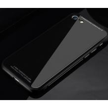 Луксозен стъклен твърд гръб за Apple iPhone 7 Plus / iPhone 8 Plus - черен