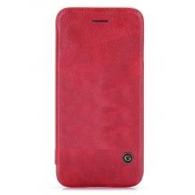 Луксозен кожен калъф Flip тефтер G-Case Business Series за Apple iPhone 7 / iPhone 8 - червен