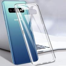 Луксозен силиконов калъф / гръб / TPU Oucase Ultra Slim Series за Samsung Galaxy S10 Plus - прозрачен