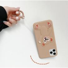 Силиконов калъф / гръб / TPU 3D заApple iPhone 11 6.1'' - Cartoon Duffy Bear / бежов