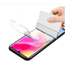 Удароустойчив протектор Full Cover / Nano Flexible Screen Protector с лепило по цялата повърхност за дисплей на Xiaomi Mi Note 10 Lite – черен кант