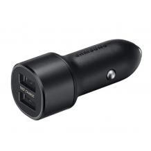 Оригинално зарядно за кола Samsung Dual USB Port 15W / Car Fast Charger Dual USB Port 15W - черно