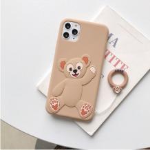 Силиконов калъф / гръб / TPU 3D заApple iPhone 11 6.1'' - Cartoon Duffy Bear / бежов