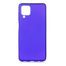 Силиконов калъф / гръб / TPU за Samsung Galaxy A12 - син / мат