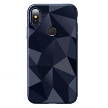 Силиконов калъф / гръб / PRISM GEOMETRIC TPU за Xiaomi Redmi Note 6 / Note 6 Pro - син / призма