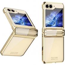 Луксозен твърд гръб / кейс / Plating Case за Samsung Galaxy Z Flip 6 - златист