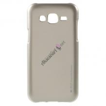 Луксозен силиконов калъф / гръб / TPU MERCURY i-Jelly Case Metallic Finish за Samsung Galaxy J3 2016 J320 - златист