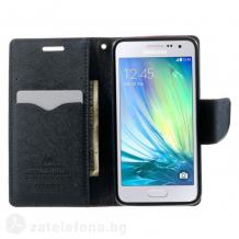 Кожен калъф Flip тефтер със стойка Mercury GOOSPERY Fancy Diary за Samsung Galaxy A3 SM-A300F / Samsung A3 - цикламен
