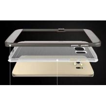 Луксозен силиконов гръб Slicoo Hybrid за Samsung Galaxy S6 Edge Plus / S6 Edge+ G928 - сребрист / прозрачен