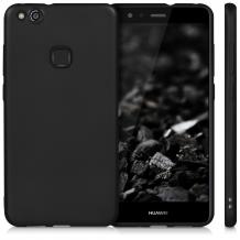 Силиконов калъф / гръб / TPU за Huawei P10 Lite - черен / мат