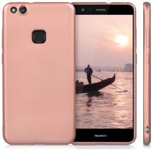 Силиконов калъф / гръб / TPU за Huawei P10 Lite - Rose Gold / мат