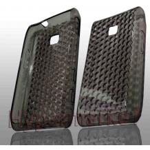 Силиконов гръб ТПУ 3D за LG GT540 Optimus - черен