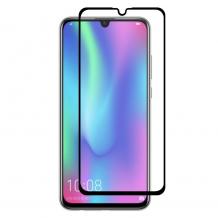 3D full cover Tempered glass Full Glue screen protector Huawei P Smart 2019 / Извит стъклен скрийн протектор с лепило от вътрешната страна за Huawei P Smart 2019 - черен