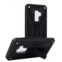 Силиконов гръб TPU Hybrid с твърда част и стойка за Samsung Galaxy S9 Plus G965 - черен