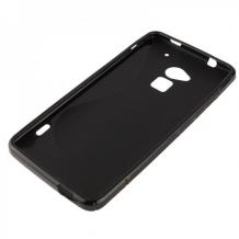 Силиконов гръб / калъф / TPU S-Line за HTC One MAX - черен