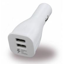 Оригинално зарядно за кола с 2 USB изхода 12V EP-LN920BB 2.0A за Samsung / Fast Dual Car Charger - бяло