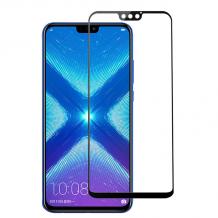 3D full cover Tempered glass screen protector Huawei Honor 8X / Извит стъклен скрийн протектор Huawei Honor 8X - черен