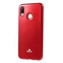 Луксозен силиконов калъф / гръб / TPU Mercury GOOSPERY Jelly Case за Huawei Honor Play - червен