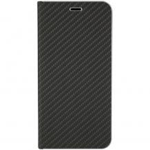 Луксозен кожен калъф Flip тефтер Vennus за Samsung Galaxy S9 G960 - черен / карбон