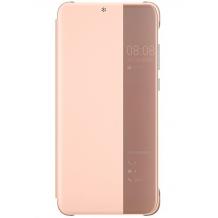 Луксозен калъф Smart View Cover за Huawei Y7 2019 - Rose Gold