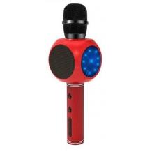 Караоке микрофон с вградени стерео високоговорители / Bluetooth Wireless Microphone Speaker YS-60 - червен