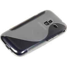Силиконов калъф / гръб / TPU S-Line за Samsung Galaxy Ace II 2 I8160 - прозрачен
