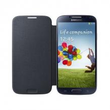 Оригинален кожен калъф Flip Cover за Samsung Galaxy S4 Mini I9190 / I9192 / I9195 - черен