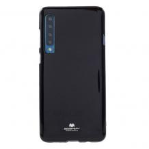 Луксозен силиконов калъф / гръб / TPU Mercury GOOSPERY Jelly Case за Samsung Galaxy A7 2018 A750F - черен
