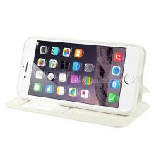 Кожен калъф Flip тефтер Roar Noble Leather View Flexi със стойка за Apple iPhone 6 4.7'' - бял