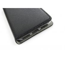 Кожен калъф Flip тефтер Flexi със стойка за Samsung Galaxy J7 2016 J710 - черен / ромбове
