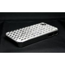 Заден предпазен капак с диаманти за Apple iPhone 4 /4S - сив
