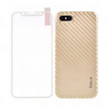 Луксозен твърд гръб COBLUE 360° FULL 2in1 за Apple iPhone 7 / iPhone 8 - златист / carbon