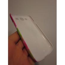 Заден предпазен капак / твърд гръб / за Samsung Galaxy S3 S III SIII i9300 - бял с цветя и камъни