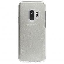 Силиконов калъф / гръб / TPU за Samsung Galaxy S9 Plus G965 - сребрист / брокат