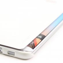 Луксозен кожен калъф тефтер USAMS Uview Series за Samsung Galaxy S6 Edge Plus / S6 Edge+ G928 - бял