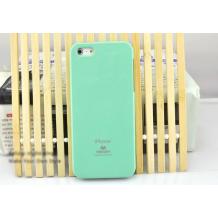 Луксозен силиконов гръб / калъф / TPU за Apple iPhone 4 / iPhone 4S - JELLY CASE Mercury / зелен с брокат