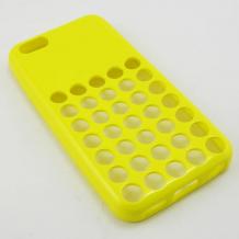 Силиконов калъф / гръб / TPU за Apple iPhone 5C - Remax Design / жълт