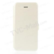 Кожен калъф Flip тефтер Flexi със стойка за Apple iPhone 6 Plus 5.5'' - бял